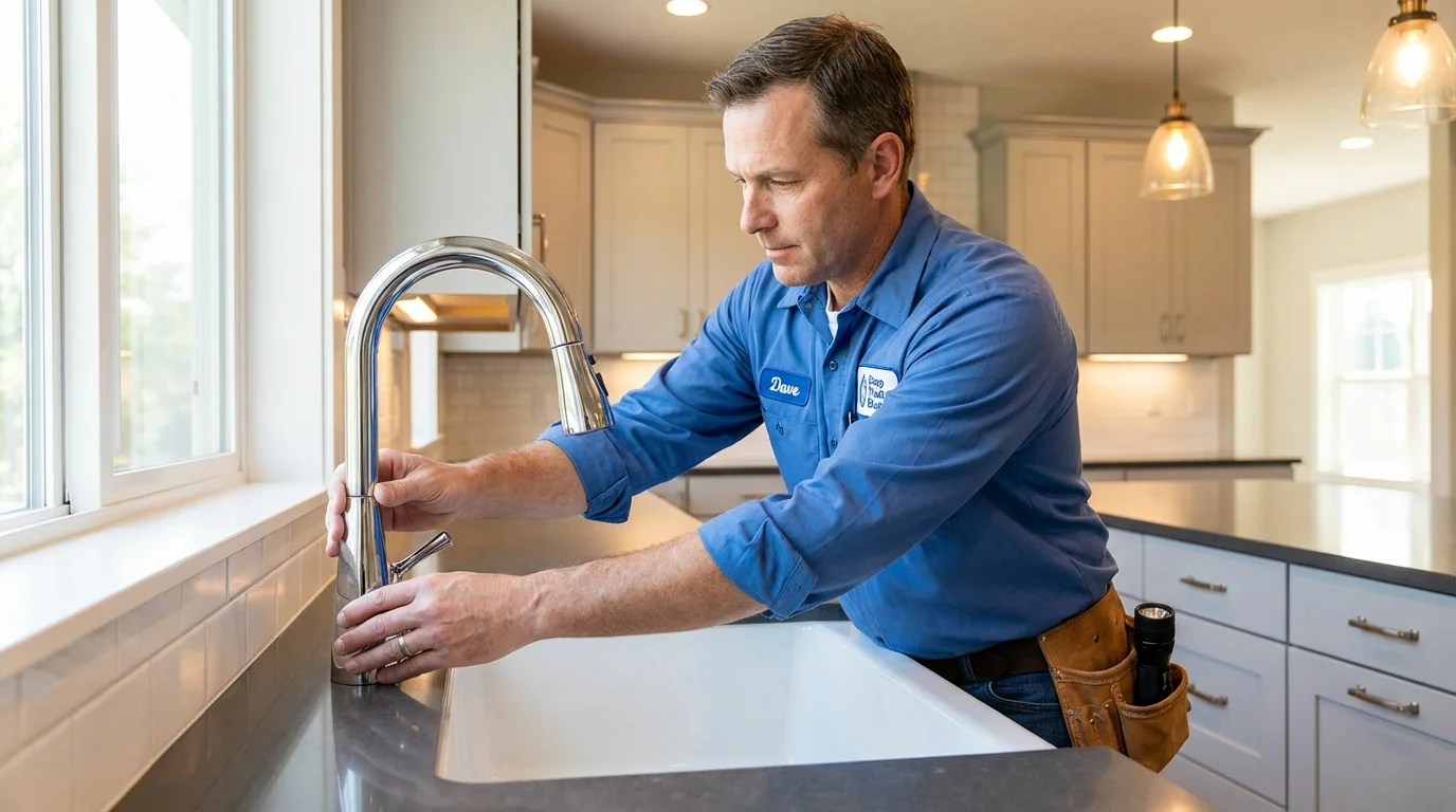 Kitchen faucet installation by Johns Plumbing LLC in Archbold